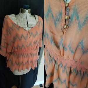 Toto's Sheer melon top